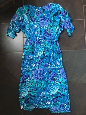 90s Floral Dress Medium